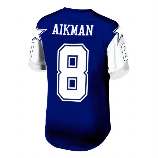 D.Cowboys #8 Troy Aikman Mitchell & Ness Navy 1995 Legacy Replica Jersey Stitched American Football Jerseys