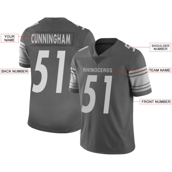 Custom P.Steelers Stitched American Football Jerseys Personalize Birthday Gifts Grey Jersey - Image 2