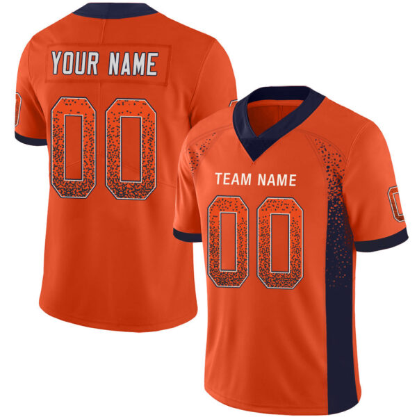 Custom C.Bear Stitched American Football Jerseys Personalize Birthday Gifts Orange Jersey