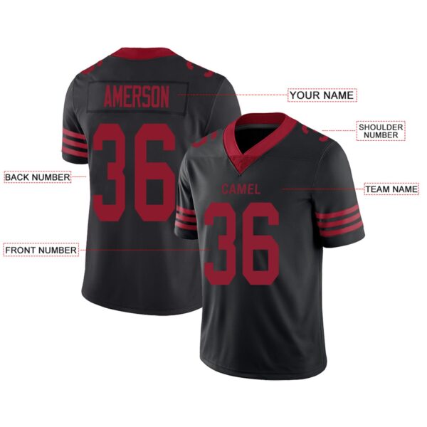 Custom SF.49ers Football Jerseys Team Player or Personalized Design Your Own Name for Men's Women's Youth Jerseys Red - Image 5