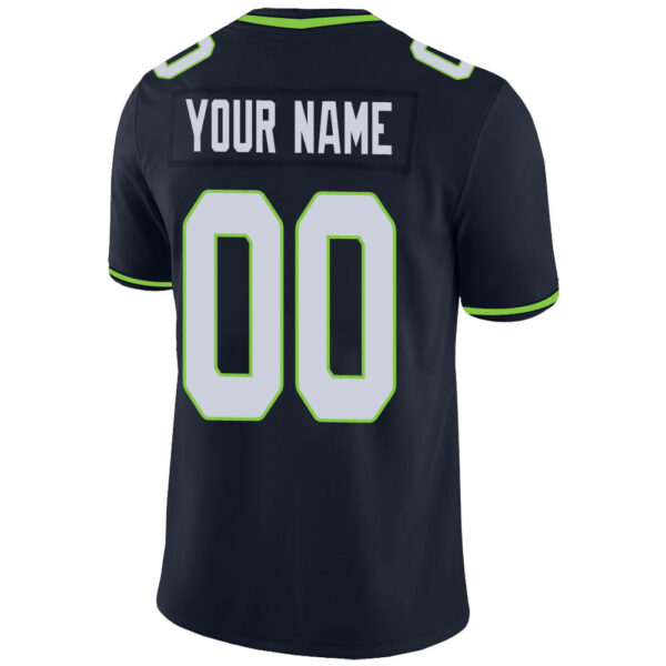 Custom S.Seahawks Stitched American Football Jerseys Personalize Birthday Gifts Navy Jersey - Image 3