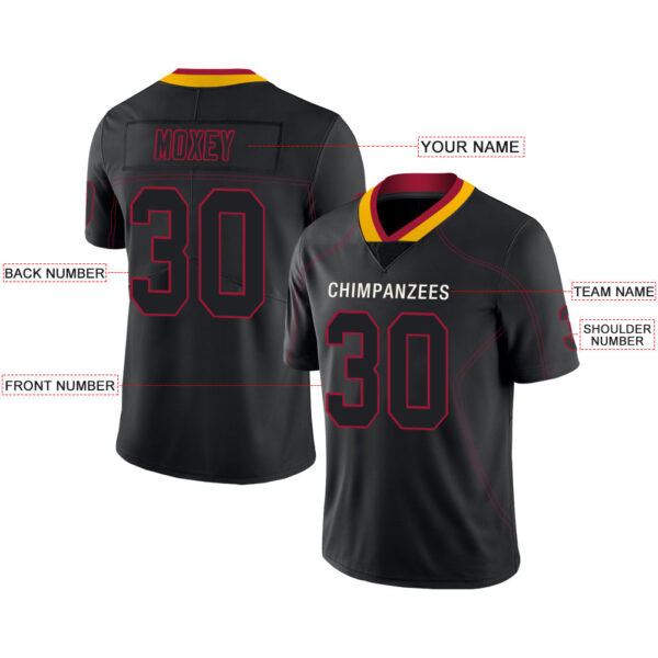 Custom A.Cardinal Men's American Black Fashion Stitched Football Jerseys - Image 2