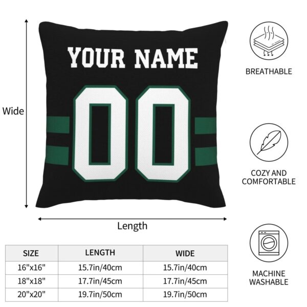 Custom NY.Jets Pillow Decorative Throw Pillow Case - Print Personalized Football Team Fans Name & Number Birthday Gift Football Pillows - Image 8