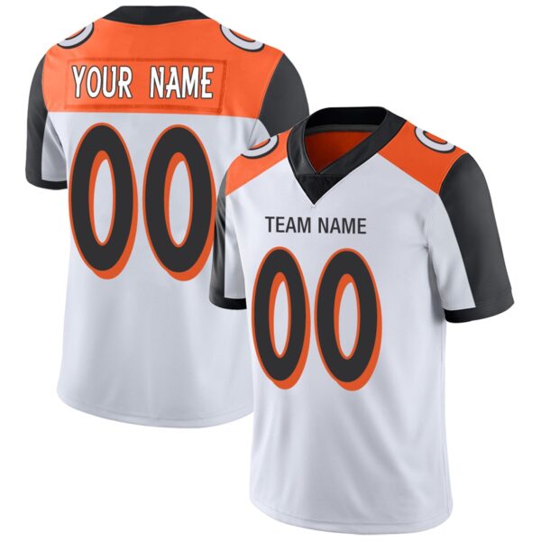 Custom C.Bengals Football Jerseys Team Player or Personalized Design Your Own Name for Men's Women's Youth Jerseys Orange - Image 3