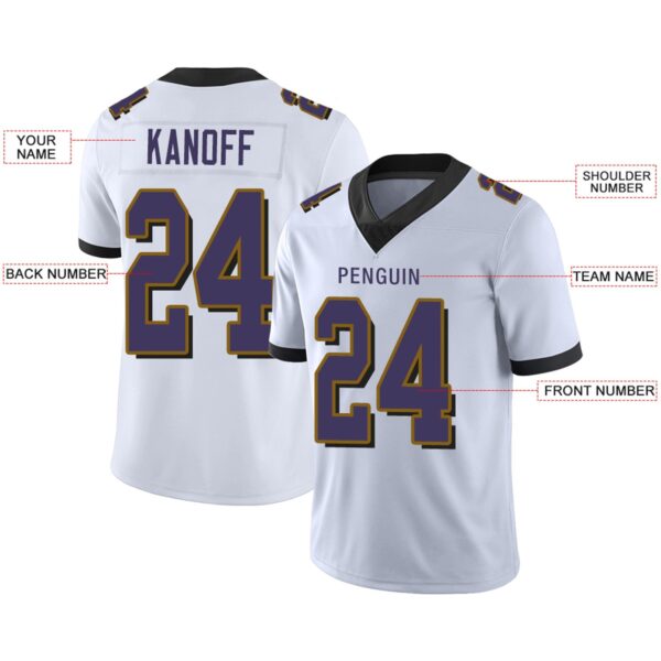 Custom B.Ravens Football JerseyS Team Player or Personalized Design Your Own Name for Men's Women's Youth Jerseys Purple - Image 6