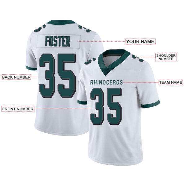 Custom P.Eagles Stitched American Football Jerseys Personalize Birthday Gifts White Jersey - Image 2