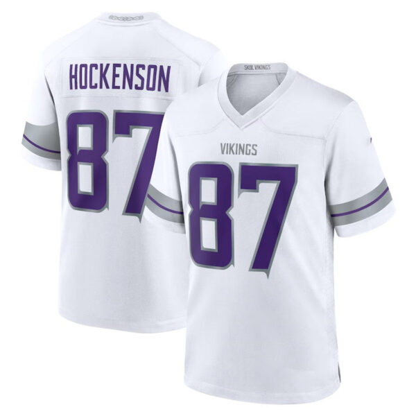 2024 MN.Vikings #87 T.J. Hockenson White Game American Stitched Football Jersey - Image 2