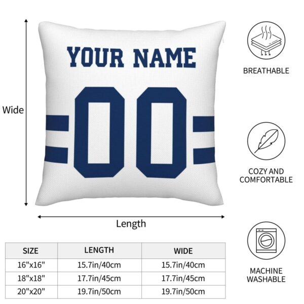 Custom IN.Colts Pillow Decorative Throw Pillow Case - Print Personalized Football Team Fans Name & Number Birthday Gift Football Pillows - Image 3