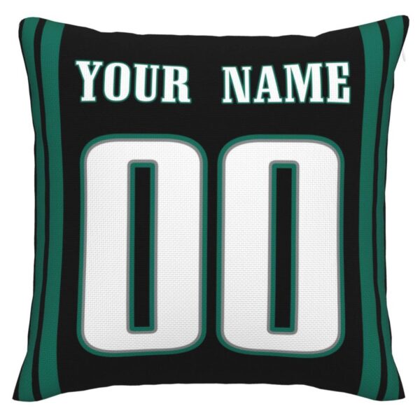 Custom P.Eagles Pillow Decorative Throw Pillow Case - Print Personalized Football Team Fans Name & Number Birthday Gift Football Pillows - Image 3