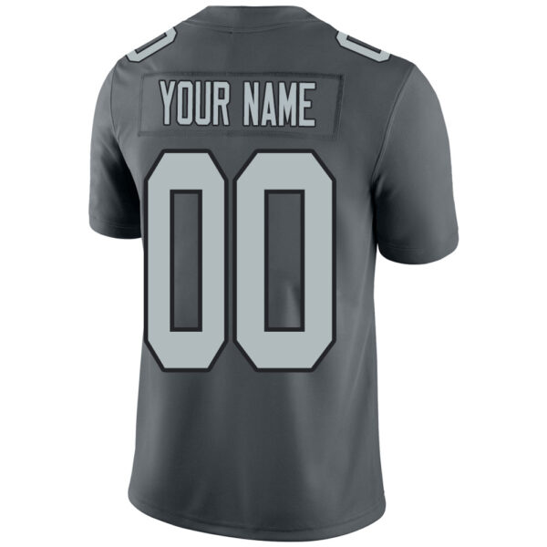 Custom LV.Raiders  Stitched American Football Jerseys Personalize Birthday Gifts Grey Jersey - Image 4