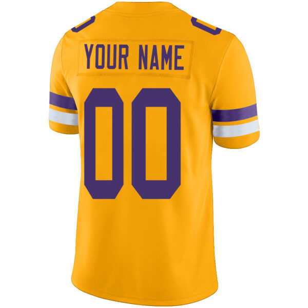 Custom MN.Vikings Stitched American Football Jerseys Personalize Birthday Gifts Gold Jersey - Image 3