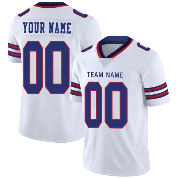 Custom B.Bills Football Jerseys Team Player or Personalized Design Your Own Name for Men's Women's Youth Jerseys Royal - Image 3