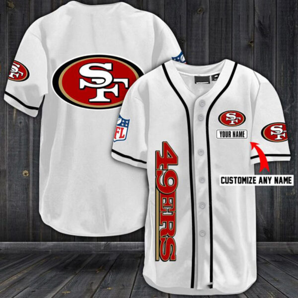 Football T-Shirts Custom SF.49ers Baseball Customized Jersey - Image 5