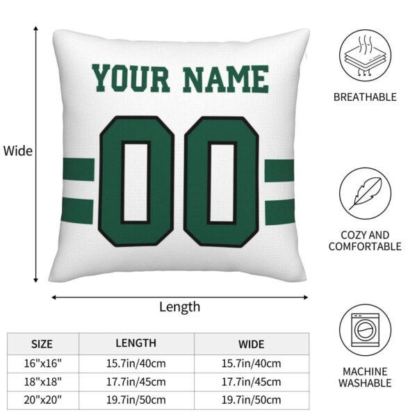 Custom NY.Jets Pillow Decorative Throw Pillow Case - Print Personalized Football Team Fans Name & Number Birthday Gift Football Pillows - Image 6