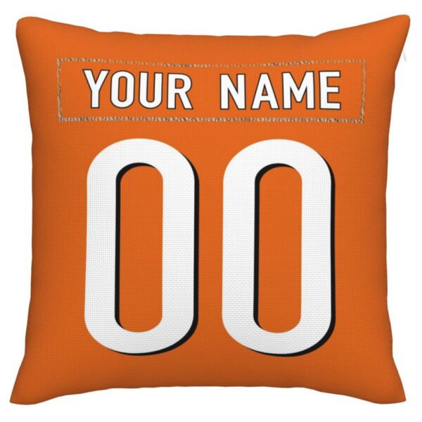 Custom C.Bengals Pillow Decorative Throw Pillow Case - Print Personalized Football Team Fans Name & Number Birthday Gift Football Pillows - Image 3