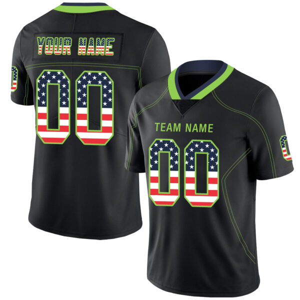 Custom S.Seahawks Stitched American Football Jerseys Personalize Birthday Gifts Black Jersey