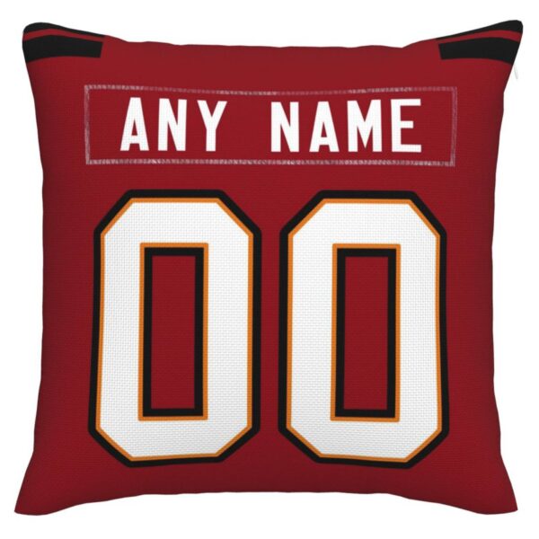 Custom TB.Buccaneers Pillow Decorative Throw Pillow Case - Print Personalized Football Team Fans Name & Number Birthday Gift Football Pillows - Image 2