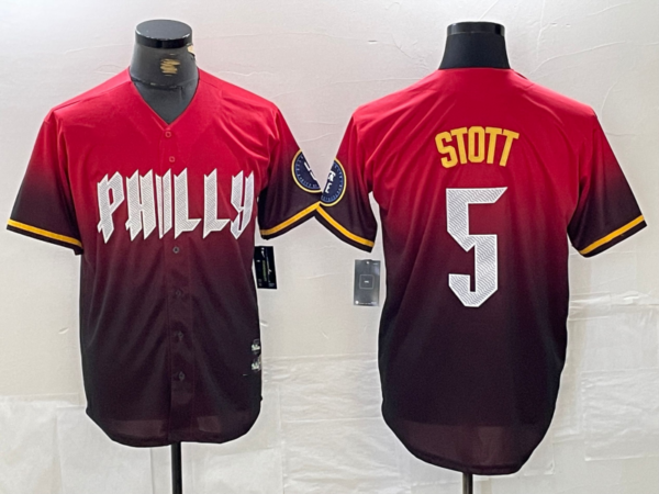 Philadelphia Phillies #5 Bryson Stott Red 2024 City Cool Base Baseball Jersey