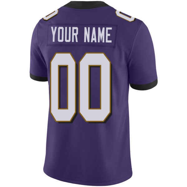 Custom B.Raven Stitched American Football Jerseys Personalize Birthday Gifts Purple Jersey - Image 3