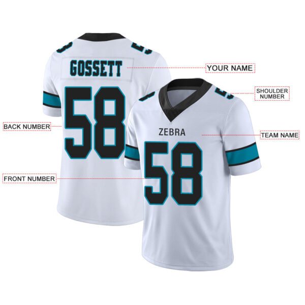 Custom C.Panther Stitched American Football Jerseys Personalize Birthday Gifts White Jersey - Image 2