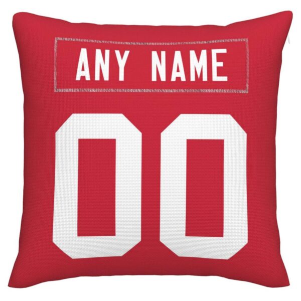 Custom SF.49ers Pillow Decorative Throw Pillow Case - Print Personalized Football Team Fans Name & Number Birthday Gift Football Pillows - Image 2