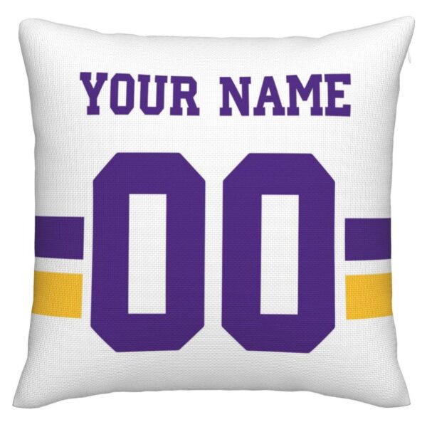 Custom MN.Vikings Pillow Decorative Throw Pillow Case - Print Personalized Football Team Fans Name & Number Birthday Gift Football Pillows - Image 3