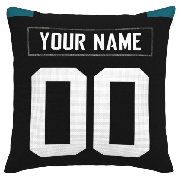 Custom J.Jaguars Pillow Decorative Throw Pillow Case - Print Personalized Football Team Fans Name & Number Birthday Gift Football Pillows - Image 3