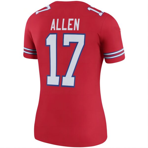 B.Bills #17 Josh Allen Red Color Rush Legend Player Jersey Football Stitched American Jerseys - Image 2