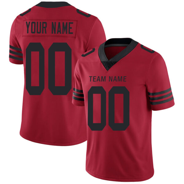 Custom SF.49ers Stitched American Football Jerseys Personalize Birthday Gifts Red Jersey