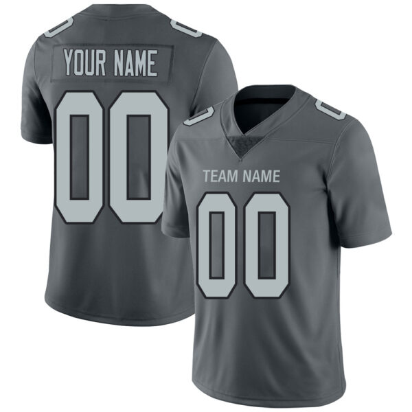 Custom LV.Raiders  Stitched American Football Jerseys Personalize Birthday Gifts Grey Jersey - Image 2