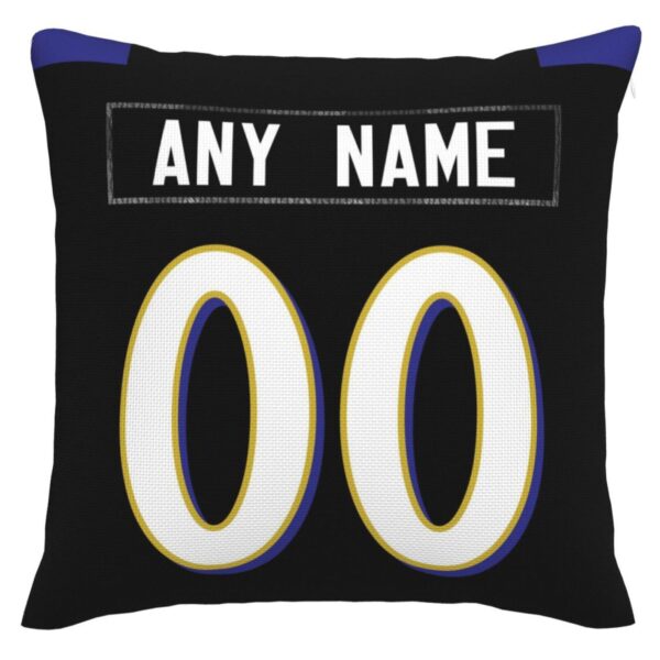 Custom B.Ravens Pillow Purple Football Team Decorative Throw Pillow Case Print Personalized Football Style Fans Letters & Number Birthday Gift Football Pillows - Image 2