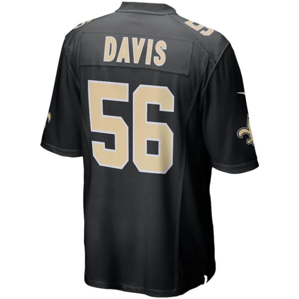 NO.Saints #56 Demario Davis  Black Game Player Jersey Stitched American Football Jersey