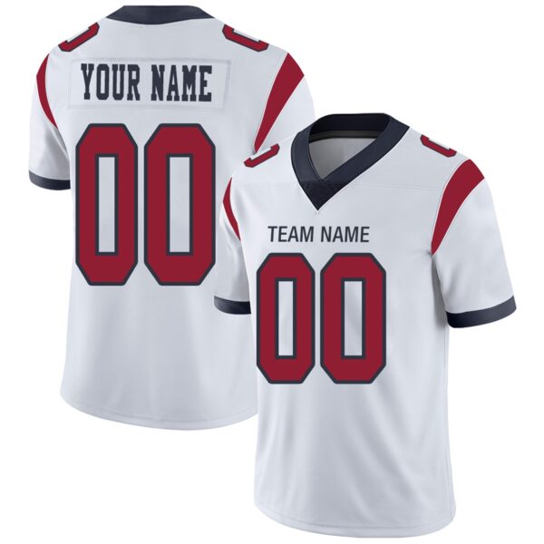 Custom H.Texans Football Jerseys Team Player or Personalized Design Your Own Name for Men's Women's Youth Jerseys Navy - Image 3