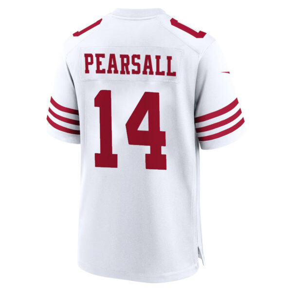 SF.49ers #14 Ricky Pearsall 2024 Draft First Round Pick Player Game Jersey - White American Football Jerseys