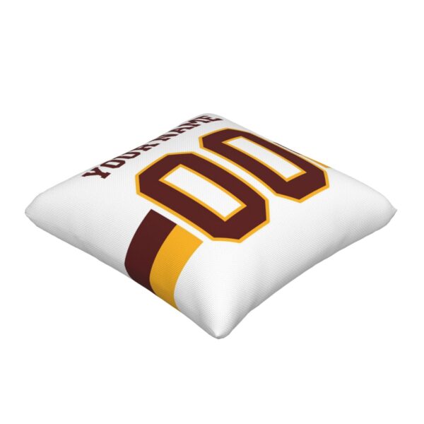 Custom W.Football Team White Decorative Throw Pillow Case - Print Personalized Football Team Fans Name & Number Birthday Gift - Image 2