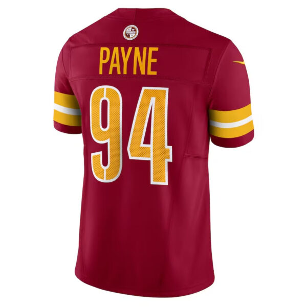 W.Commanders #94 Daron Payne Vapor F.U.S.E. Limited Jersey - Burgundy American Football Jerseys