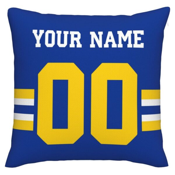 Custom LA.Rams Pillow Decorative Throw Pillow Case - Print Personalized Football Team Fans Name & Number Birthday Gift Football Pillows - Image 5