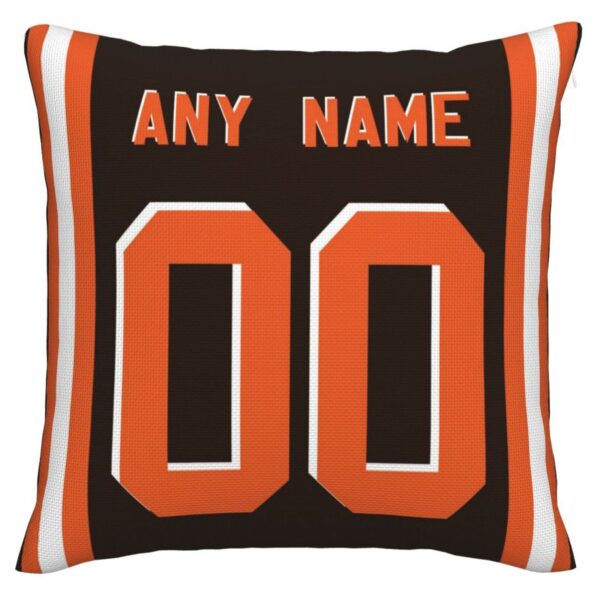 Custom C.Browns Pillow Decorative Throw Pillow Case - Print Personalized Football Team Fans Name & Number Birthday Gift Football Pillows - Image 3