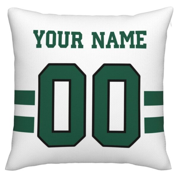 Custom NY.Jets Pillow Decorative Throw Pillow Case - Print Personalized Football Team Fans Name & Number Birthday Gift Football Pillows - Image 3