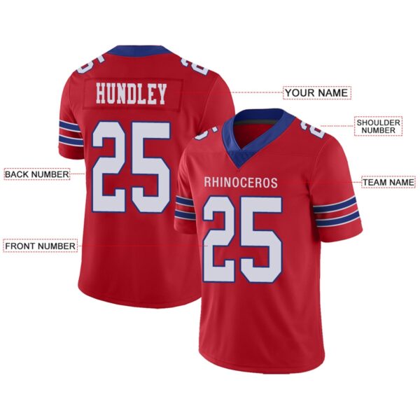 Custom B.Bills Football Jerseys Team Player or Personalized Design Your Own Name for Men's Women's Youth Jerseys Royal - Image 4