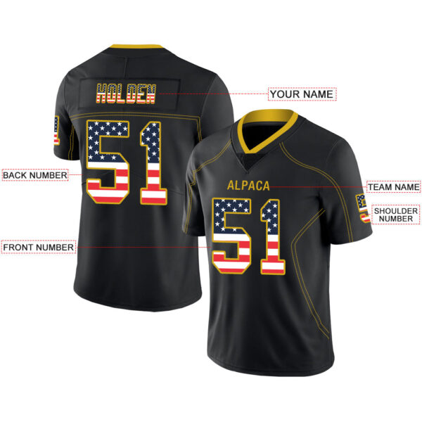 Custom P.Steelers Stitched American Football Jerseys Personalize Birthday Gifts Black Jersey - Image 2