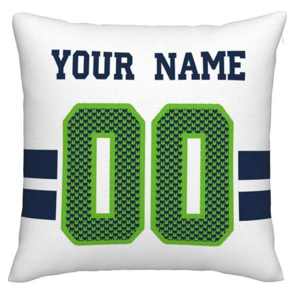 Custom S.Seahawks Pillow Decorative Throw Pillow Case - Print Personalized Football Team Fans Name & Number Birthday Gift Football Pillows - Image 4