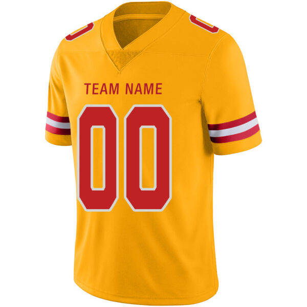 Custom KC.Chiefs Stitched American Football Jerseys Personalize Birthday Gifts Gold Jersey - Image 4