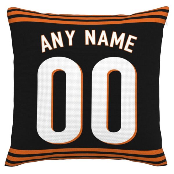 Custom C.Bengals Pillow Decorative Throw Pillow Case - Print Personalized Football Team Fans Name & Number Birthday Gift Football Pillows - Image 3