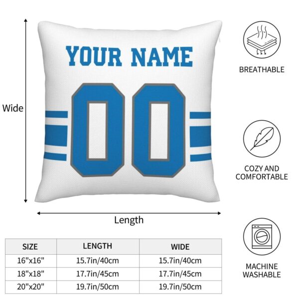 Custom D.Lions Pillow Decorative Throw Pillow Case - Print Personalized Football Team Fans Name & Number Birthday Gift Football Pillows - Image 6