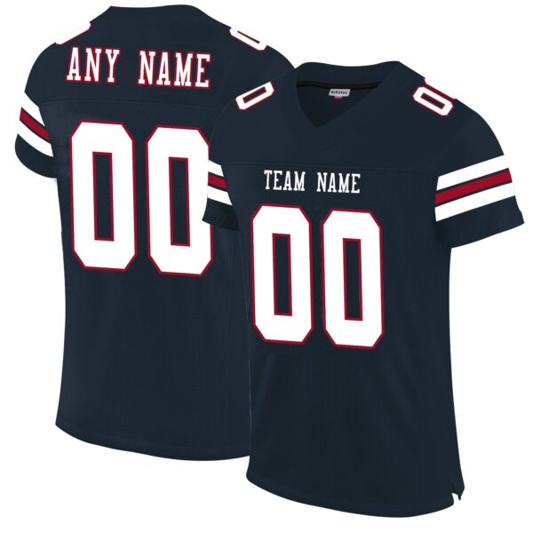 Custom C.Bear Football Jerseys Personalize Sports Shirt Design Navy Stitched Name And Number Christmas Birthday Gift