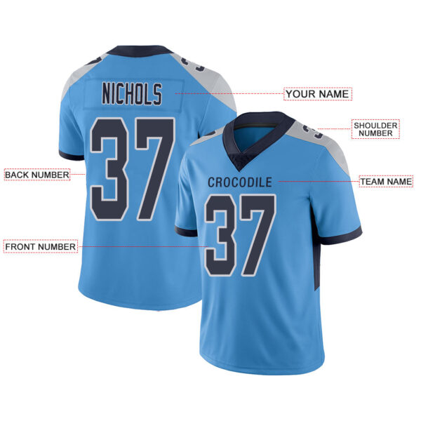 Custom T.Titans Stitched American Football Jerseys Personalize Birthday Gifts Light Blue Jersey - Image 2