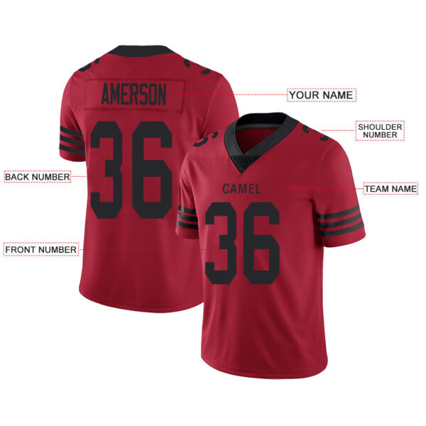 Custom SF.49ers Stitched American Football Jerseys Personalize Birthday Gifts Red Jersey - Image 2