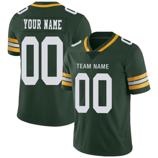 Custom GB.Packers Football Jerseys Team Player or Personalized Design Your Own Name for Men's Women's Youth Jerseys Green