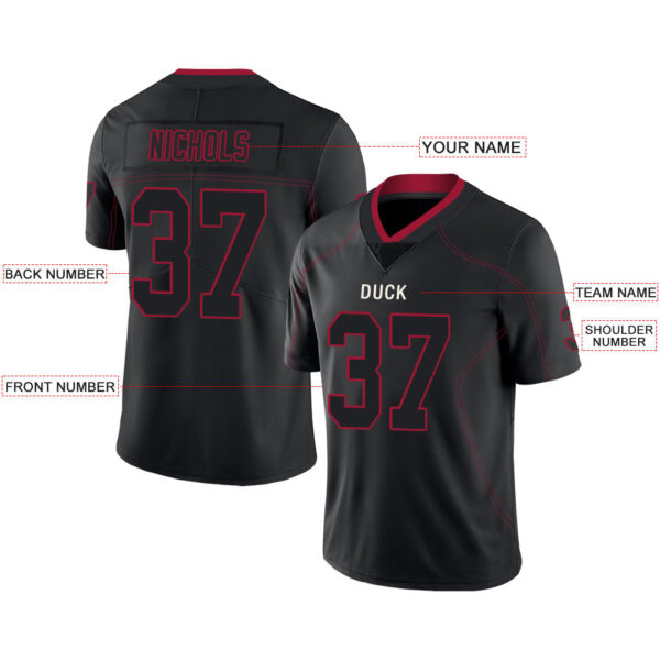 Custom A.Falcon Men's American Black Fashion Vapor Limited Stitched Football Jersey - Image 2